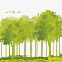 绿色水彩环保素材