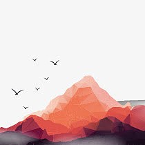 时尚雪山山脉景色