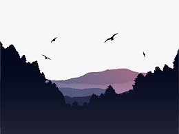 时尚雪山山脉景色