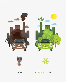 绿色太阳能环保PPT矢量素材