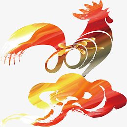 七彩金鸡剪纸