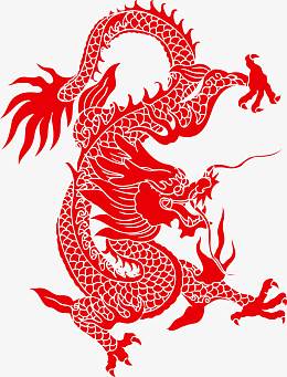 中国龙剪纸