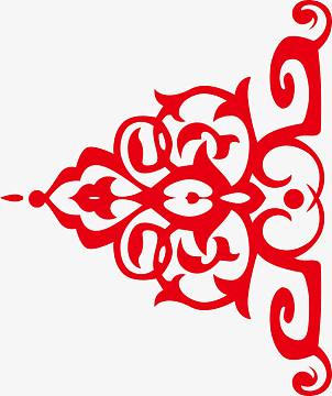 红色花纹