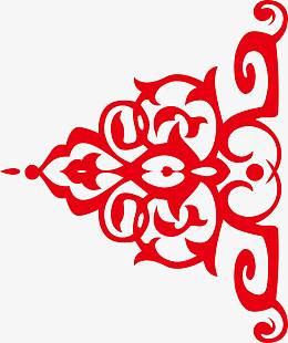 红色花纹