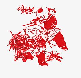 福娃剪纸
