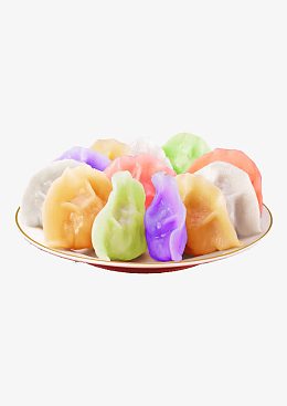 手包七彩饺子