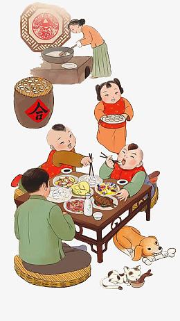 春节阖家吃饺子