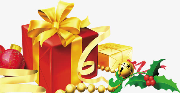 红色喜庆卡通礼盒免抠素材免费下载_觅元素51yuansu.com