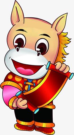 卡通马年晚会背景