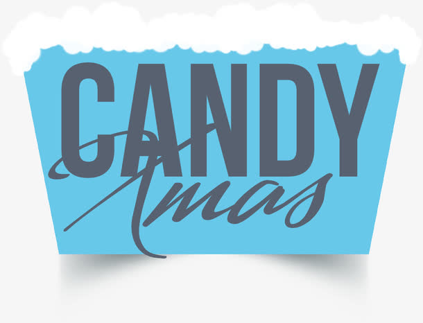 冬季雪花文字标签