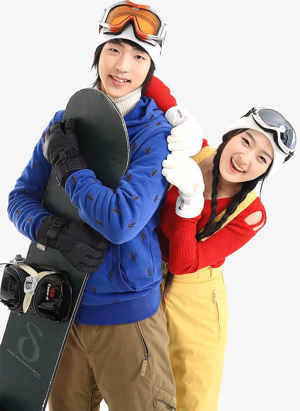 滑雪景观人物图片