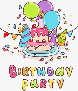 清新生日贺卡设计矢量素材