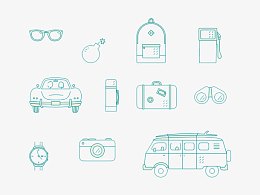 扁平化简约线条icon