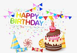 卡通生日庆祝广告矢量素材,