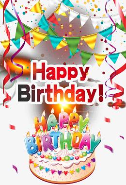生日快乐创意海报图层元素可编辑