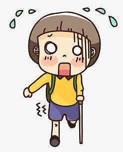满头大汗的小女孩