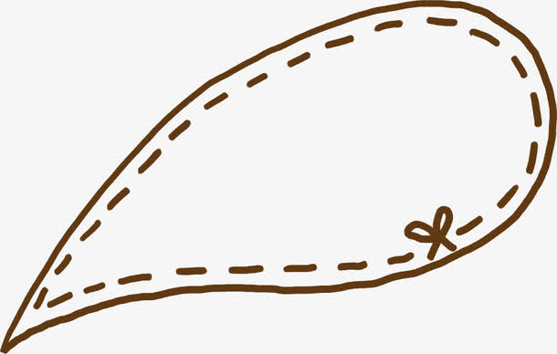 手绘棕色线条剪刀对话框