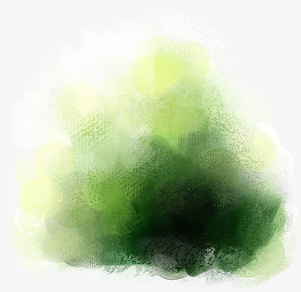 绿色泼墨设计云雾创意