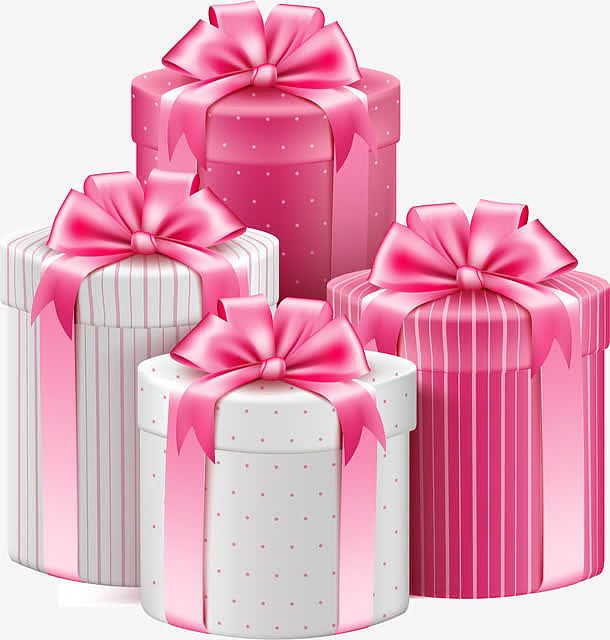 粉色可爱甜美礼盒创意