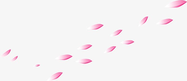 粉色漂浮花瓣设计水墨
