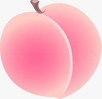手绘粉色卡通水蜜桃