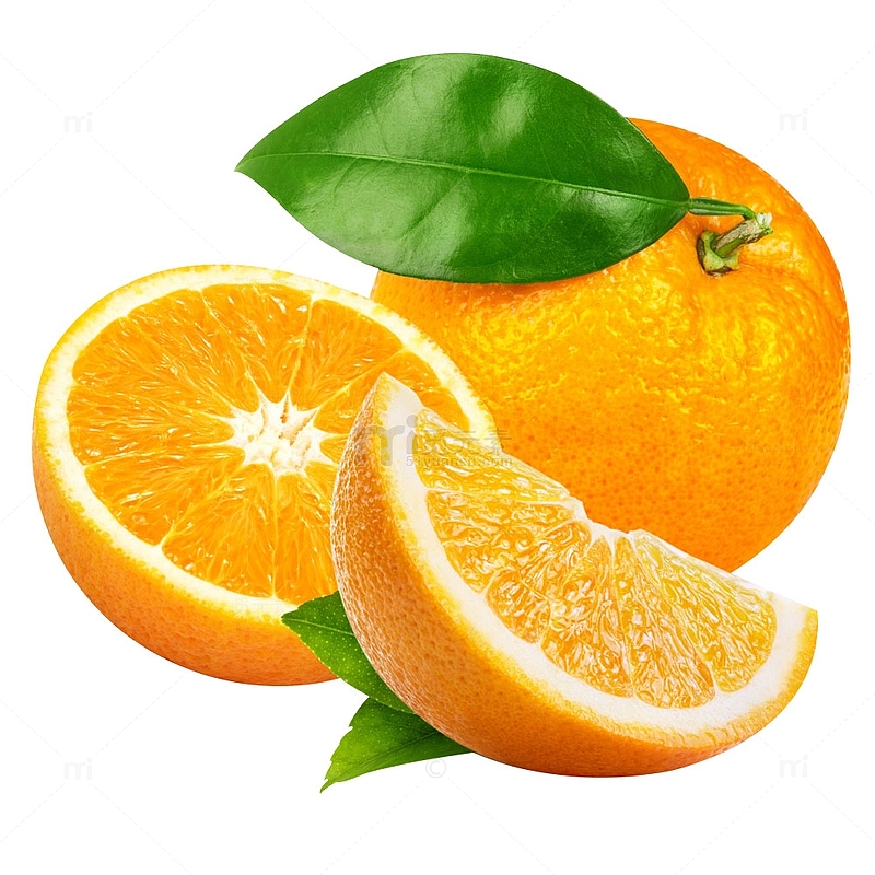 切开的橙子水果素材
