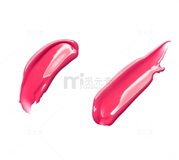 红色口红涂抹印记