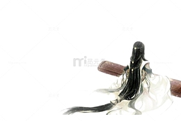 古风立绘弹古筝女子