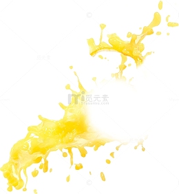 橙汁水果汁黄色液体飞溅果汁
