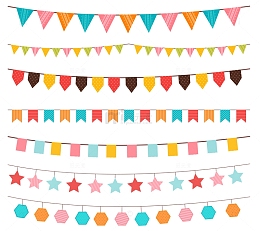 彩旗旗子三角形五角星几何体大集合