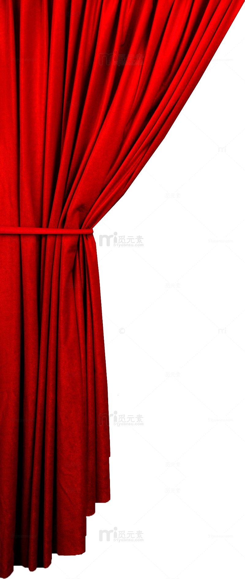 帷幕红色幕布左边装饰