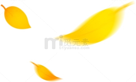 金色叶子不规则漂浮装饰