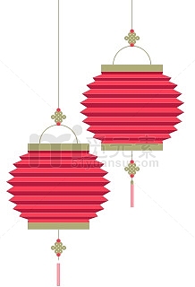 灯笼红色灯笼中国风折纸灯笼
