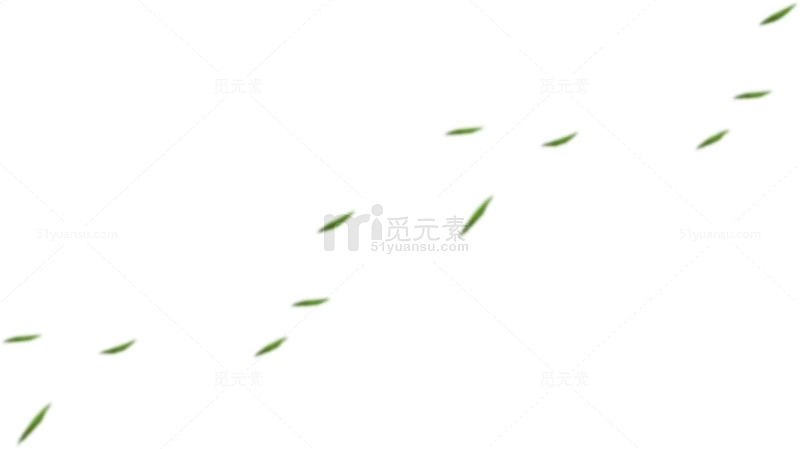 绿色叶子漂浮装饰