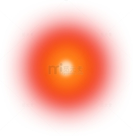 太阳圆形光晕发光高光炫光红色