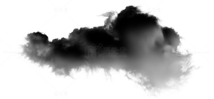 乌云黑色烟雾云朵水墨装饰图片