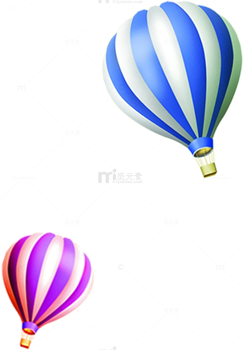 蓝色热气球传单展架装修素材