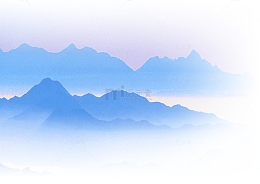 蓝色远山父亲节素材