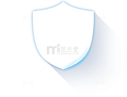 蓝色边框盾牌