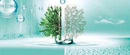 化妆品护肤品面膜清新水珠树叶植物背景banner