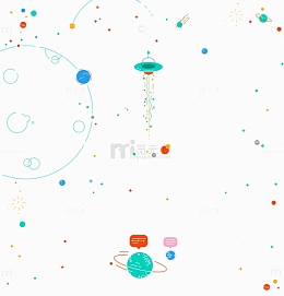 卡通星球元素背景