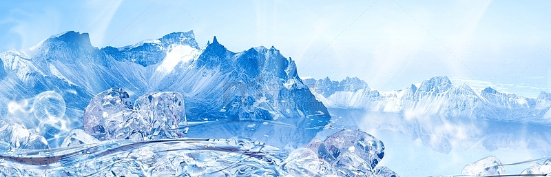 冰块冰山广告背景