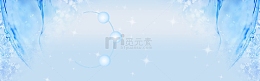 化妆品护肤品面膜清新水珠背景banner