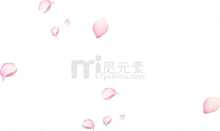 浅粉色飘落花瓣背景七夕情人节