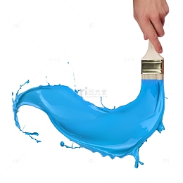 蓝色的油漆