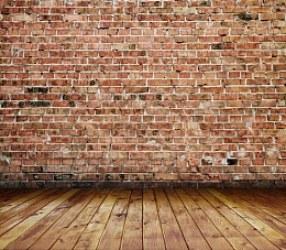 砖墙与木地板背景