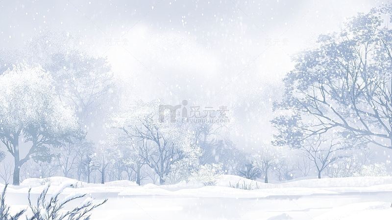 美丽冬天雪景