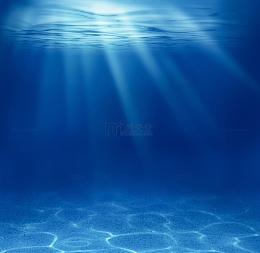 蓝色神秘海洋光线海报背景