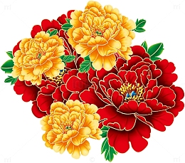 花团锦簇牡丹中秋