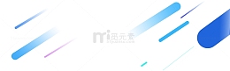 手绘蓝色线条彩带